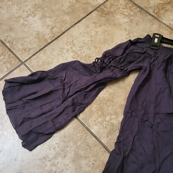 Chaser off-the-shoulder Long Sleeves with ties Black/Dark Grey SIZE: MEDIUM NWT - Picture 10 of 11